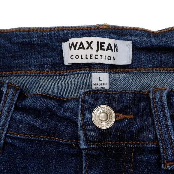 Wax Jean Shorts Junior Size L High Rise Distressed Super Stretch W28 - Picture 5 of 6